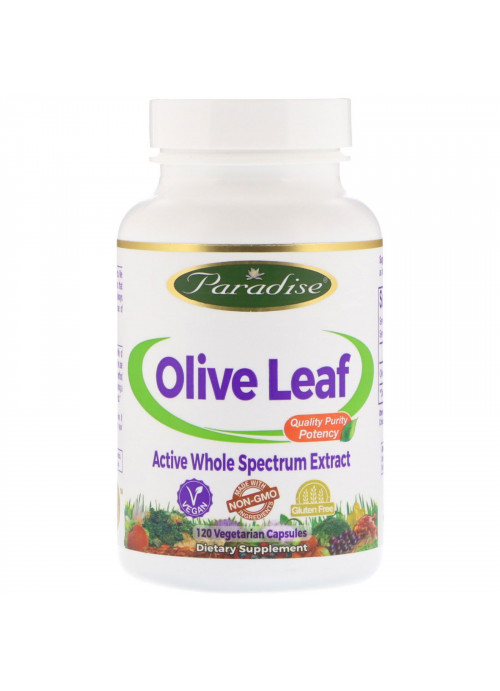 Paradise Herbs, Olive Leaf, 120 Vegetarian Capsules