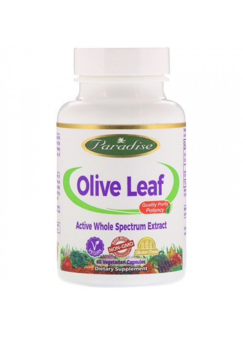 Paradise Herbs, Olive Leaf, 60 Vegetarian Capsules