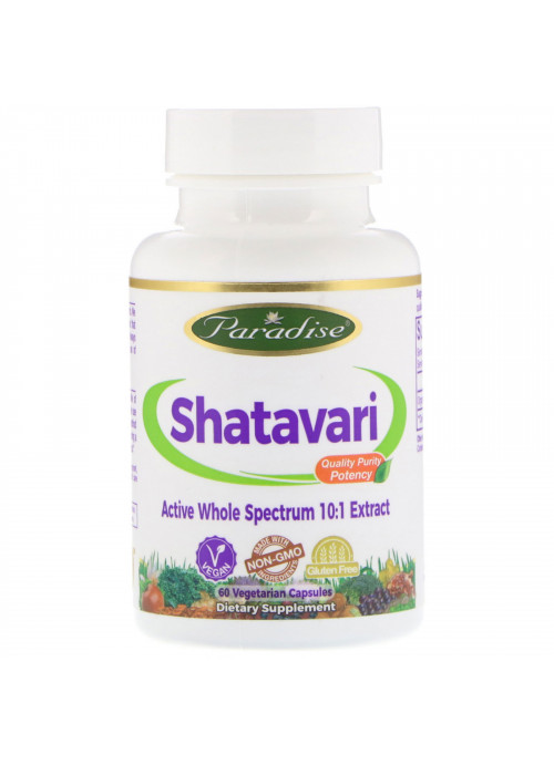 Paradise Herbs, Shatavari, 60 Vegetable Capsules