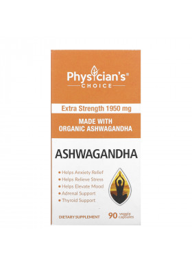 Physician's Choice, Organic Ashwagandha, 1,950 mg, 90 Veggie Capsules