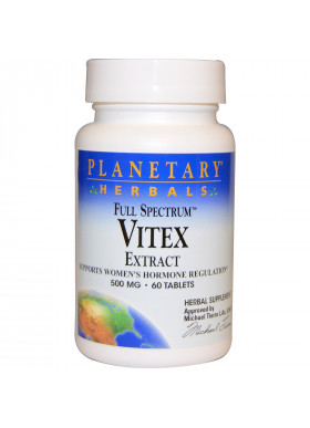 Planetary Herbals, Full Spectrum, Vitex Extract, 500 mg, 60 Tablets