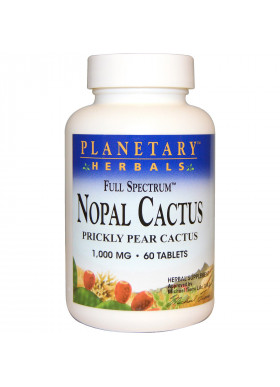 Planetary Herbals, Nopal Cactus, Full Spectrum, Prickly Pear Cactus, 1,000 mg, 60 Tablets