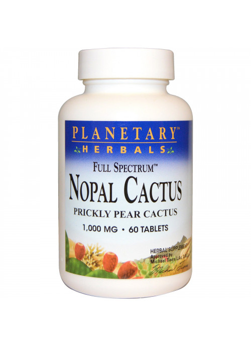 Planetary Herbals, Nopal Cactus, Full Spectrum, Prickly Pear Cactus, 1,000 mg, 60 Tablets