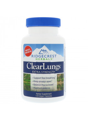 RidgeCrest Herbals, ClearLungs, Extra Strength, 120 Vegan Capsules