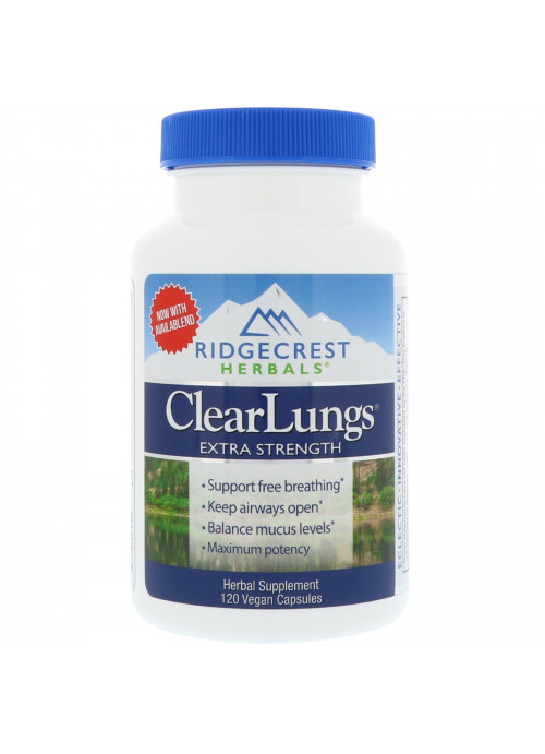 RidgeCrest Herbals, ClearLungs, Extra Strength, 120 Vegan Capsules