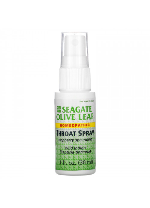 Seagate, Olive Leaf Throat Spray, Raspberry Spearmint, 1 fl oz (30 ml)