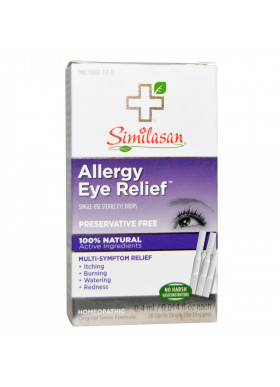 Similasan, Allergy Eye Relief Eye Drops, 20 Sterile Single-Use Droppers, 0.014 fl oz (0.4 ml) Each