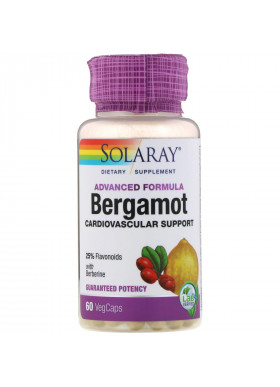 Solaray, Advanced Formula, Bergamot, Cardiovascular Support, 60 Vegcaps