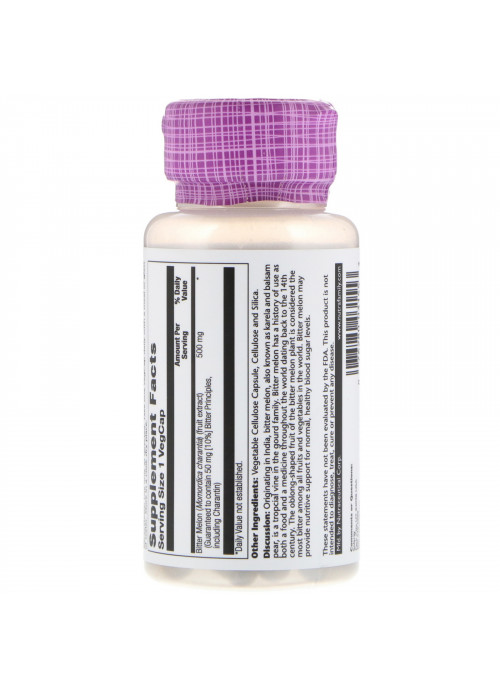 Solaray, Bitter Melon Fruit Extract, 500 mg, 30 VegCaps