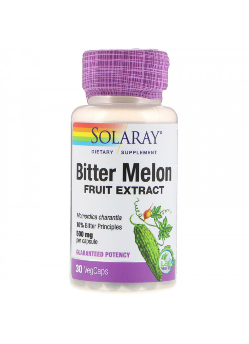 Solaray, Bitter Melon Fruit Extract, 500 mg, 30 VegCaps