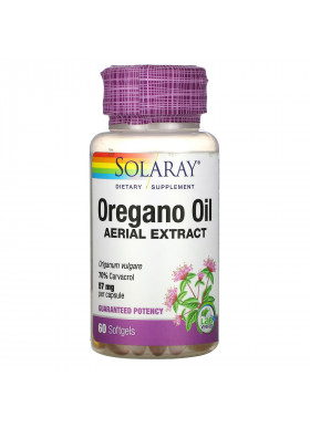 Solaray, Oregano Oil, 70% Carvacrol, 60 Softgels