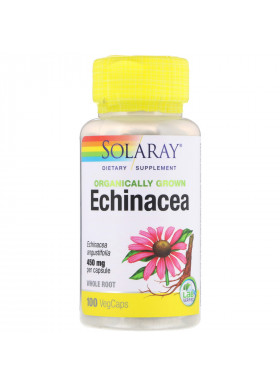 Solaray, Organically Grown Echinacea, 450 mg, 100 VegCaps