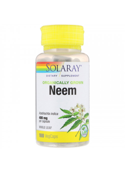 Solaray, Organically Grown Neem, 400 mg, 100 VegCaps