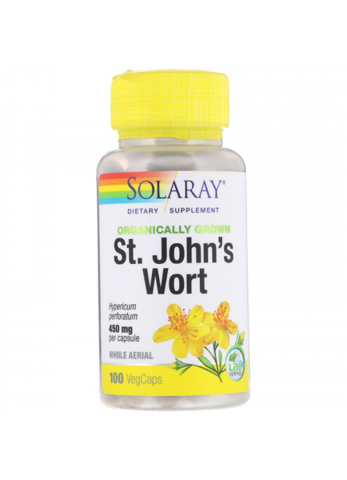 Solaray, Organically Grown St. John's Wort, 450 mg, 100 VegCaps