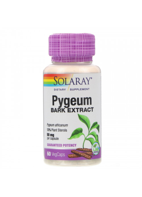 Solaray, Pygeum Bark Extract, 50 mg, 60 VegCaps