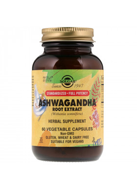 Solgar, Ashwagandha Root Extract, 60 Vegetable Capsules