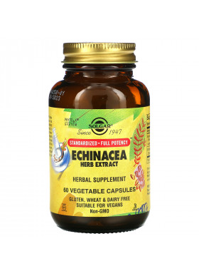 Solgar, Echinacea Herb Extract, 60 Vegetable Capsules