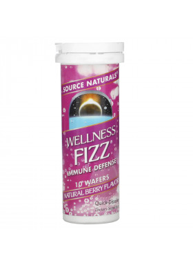 Source Naturals, Wellness Fizz, Natural Berry Flavor, 10 Wafers