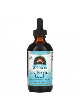 Source Naturals, Wellness, Herbal Resistance Liquid with Echinacea, Coptis & Yin Chiao, Alcohol Free, 4 fl oz (118.28 ml)