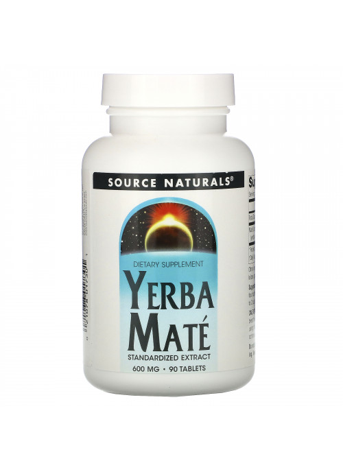 Source Naturals, Yerba Mate, 600 mg, 90 Tablets