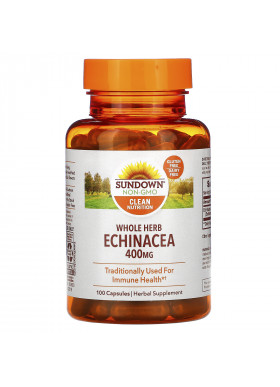 Sundown Naturals, Whole Herb Echinacea, 400 mg, 100 Capsules