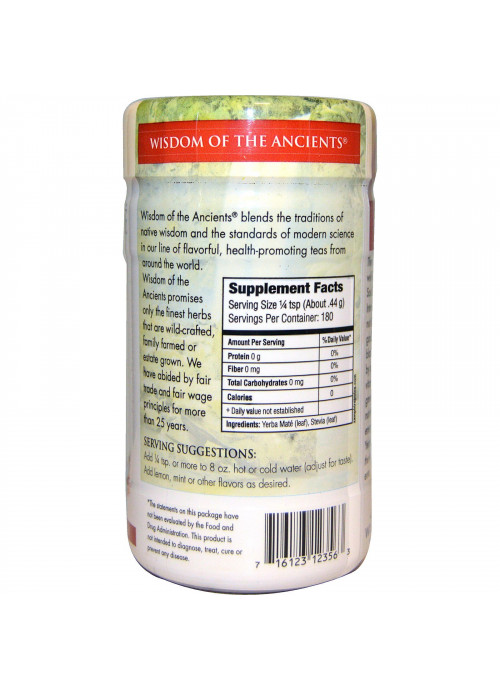Wisdom Natural, Yerba Mate Royale, Sweetened with Stevia, Instant Tea, 2.82 oz (79.9 g)