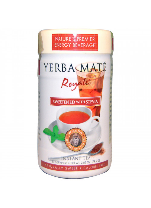 Wisdom Natural, Yerba Mate Royale, Sweetened with Stevia, Instant Tea, 2.82 oz (79.9 g)
