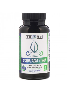 Zhou Nutrition, Ashwagandha, Max Strength, 1200 mg, 60 Veggie Capsules