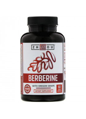 Zhou Nutrition, Berberine with Oregon Grape, 1,000 mg, 60 Veggie Capsules