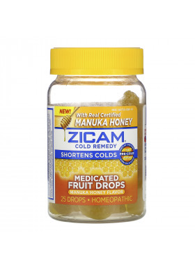 Zicam, Cold Remedy, Medicated Fruit Drop, Manuka Honey , 25 Drops