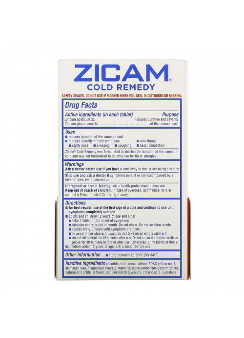 Zicam, Cold Remedy, RapidMelts, Citrus , 25 Quick Dissolve Tablets