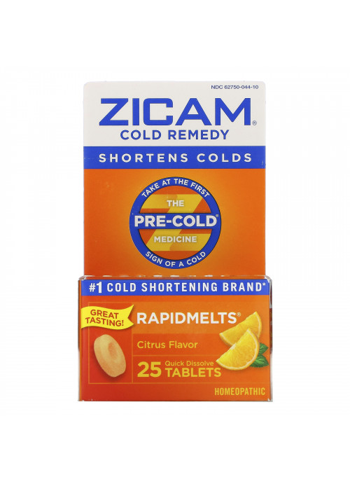 Zicam, Cold Remedy, RapidMelts, Citrus , 25 Quick Dissolve Tablets