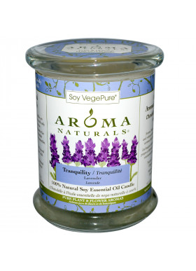 Aroma Naturals, 100% Natural Soy Essential Oil Candle, Tranquility, Lavender, 8.8 oz (260 g)