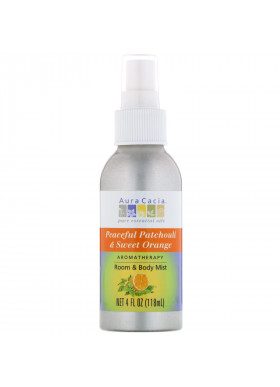 Aura Cacia, Aromatherapy Room & Body Mist, Peaceful Patchouli & Sweet Orange, 4 fl oz (118 ml)