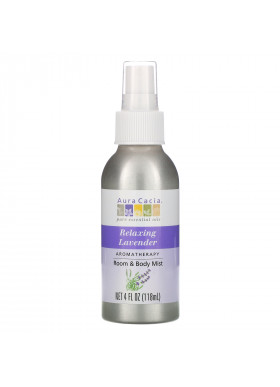 Aura Cacia, Aromatherapy Room & Body Mist, Relaxing Lavender, 4 fl oz (118 ml)