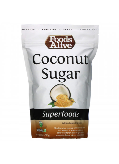 Foods Alive, Superfoods, Organic Coconut Sugar, 14 oz (395 g)