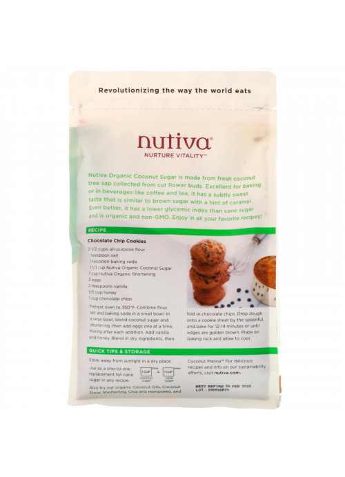 Nutiva, Organic Coconut Sugar, 1 lb (454 g)