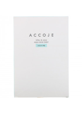 Accoje, Vital in Jeju, Aqua Sheet Mask, 8 Sheets, 22 ml Each