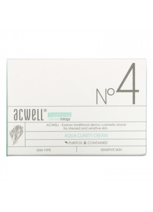 Acwell, No. 4, Aqua Clinity Cream, 1.7 fl oz (50 ml)