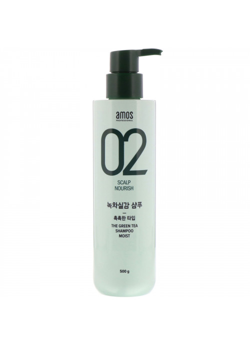 Amos, 02 Scalp Nourish, The Green Tea Shampoo, Moist, 500 g