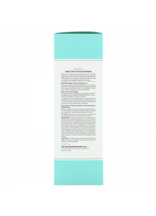 Beyond, Deep Clean Cooling Shampoo, Dandruff Defense, 15.22 fl oz (450 ml)