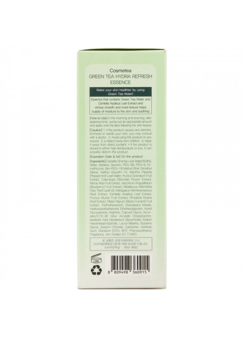 Cosmetea, Green Tea, Hydra Refresh Essence, 1.06 fl oz (30 ml)