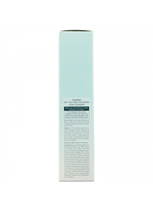 Cosmetea, Mint Tea, Pore Tightening Foam Cleanser, 4.23 fl oz (120 ml)