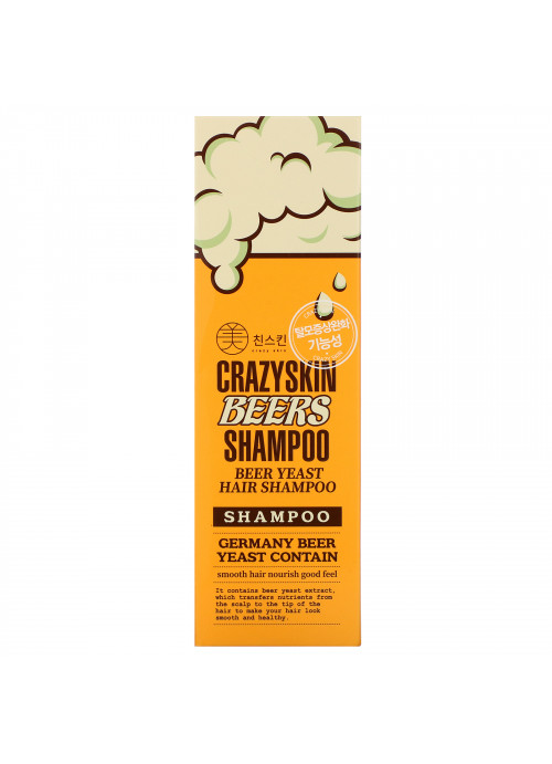 Crazy Skin, Beer Yeast Hair Shampoo, 300 g