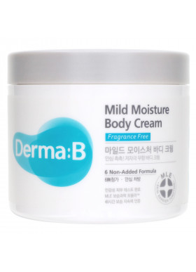 Derma:B, Mild Moisture Body Cream, Fragrance Free, 14.54 fl oz (430 ml)