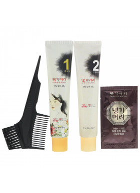 Doori Cosmetics, Daeng Gi Meo Ri, Medicinal Herb Hair Color, Black, 1 Kit