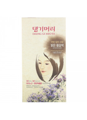 Doori Cosmetics, Daeng Gi Meo Ri, Medicinal Herb Hair Color, Light Brown, 1 Kit