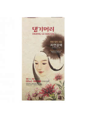 Doori Cosmetics, Daeng Gi Meo Ri, Medicinal Herb Hair Color, Natural Brown, 1 Kit