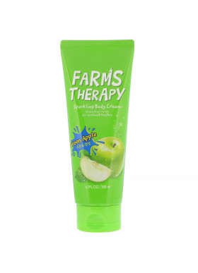 Doori Cosmetics, Farms Therapy, Sparkling Body Cream, Green Apple, 6.7 fl oz (200 ml)