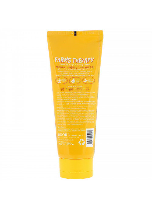 Doori Cosmetics, Farms Therapy, Sparkling Body Cream, Mango Rush, 6.7 fl oz (200 ml)